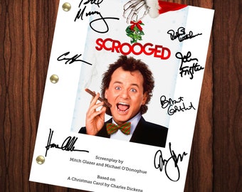 Scrooged Movie Signed Autographed Script Full Screenplay Script Reprint Christmas Movie Richard Donner Bill Murray