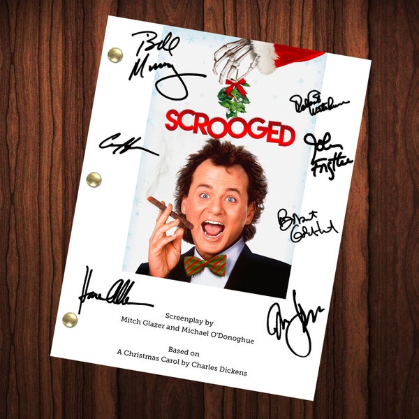 Scrooged Movie Signed Autographed Script Full Screenplay Script Reprint Christmas Movie Richard Donner Bill Murray