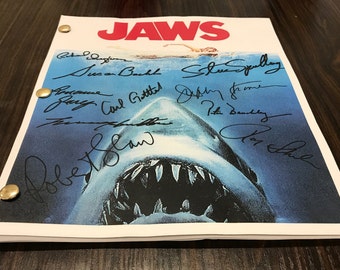 Jaws Movie Script Signed Autographed Reprint Full Screenplay Full Script