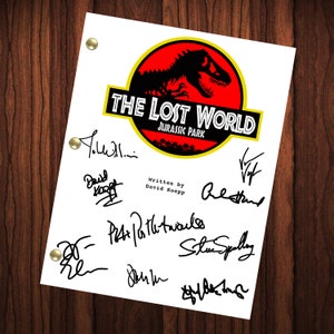 Jurassic Park The Lost World Signed Autographed Script Full Screenplay Full Script Reprint Jeff Goldblum Julianne Moore