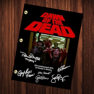 Dawn Of The Dead 1978 Film firmato sceneggiatura autografata sceneggiatura completa ristampa della sceneggiatura completa