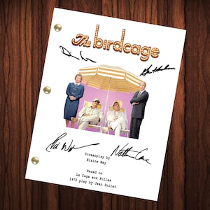 The Birdcage Movie Autographed Signed Script Reprint Cast Signed Robin Williams Armand Goldman Gene Hackman Senator Kevin Keeley