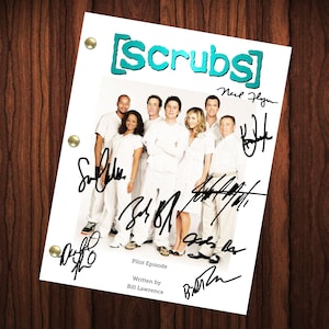 Scrubs Signiert Signiert Autogramm Nachdruck Skript Vollständiges Drehbuch Pilot Episode Komplette Darsteller Autogramm Zach Braff Sarah Chalke