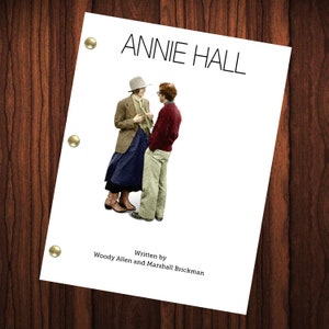 Annie Hall Movie Script Reprint Full Screenplay Full Script Woody Allen