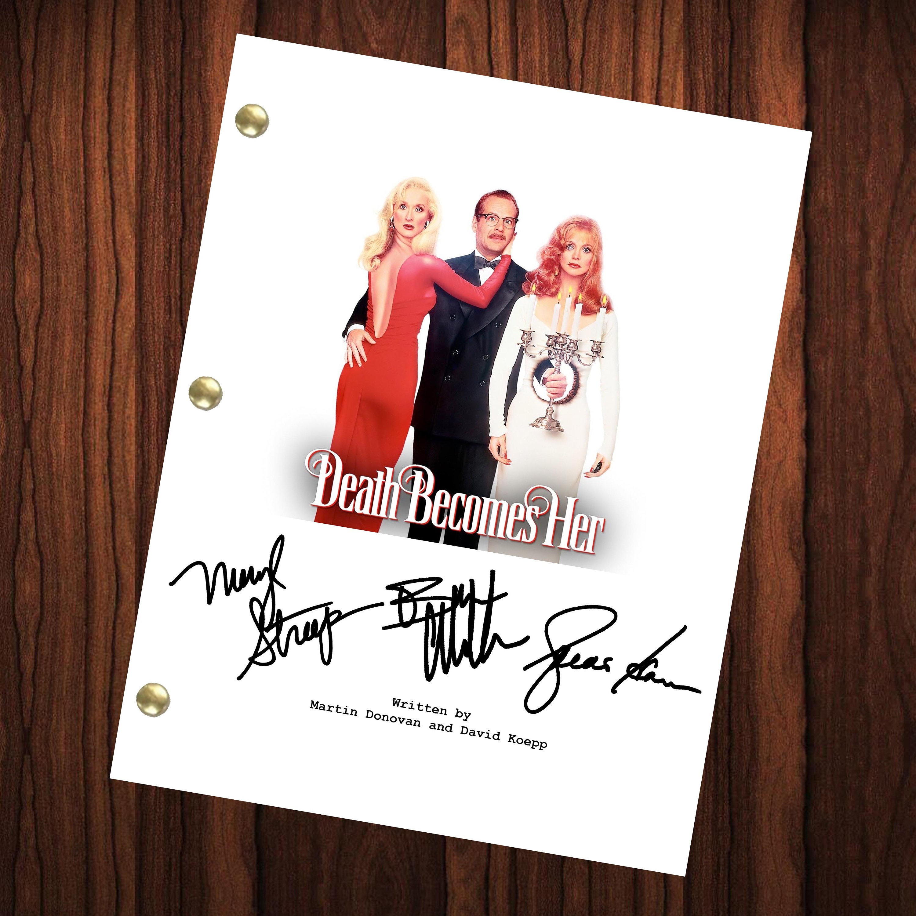 Death Her Movie Script Autographed Signed Script Reprint Meryl