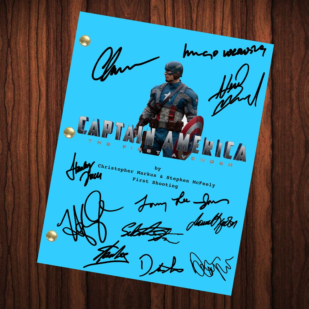 Captain America Movie Script Autographed Script Full Screenplay Full ...