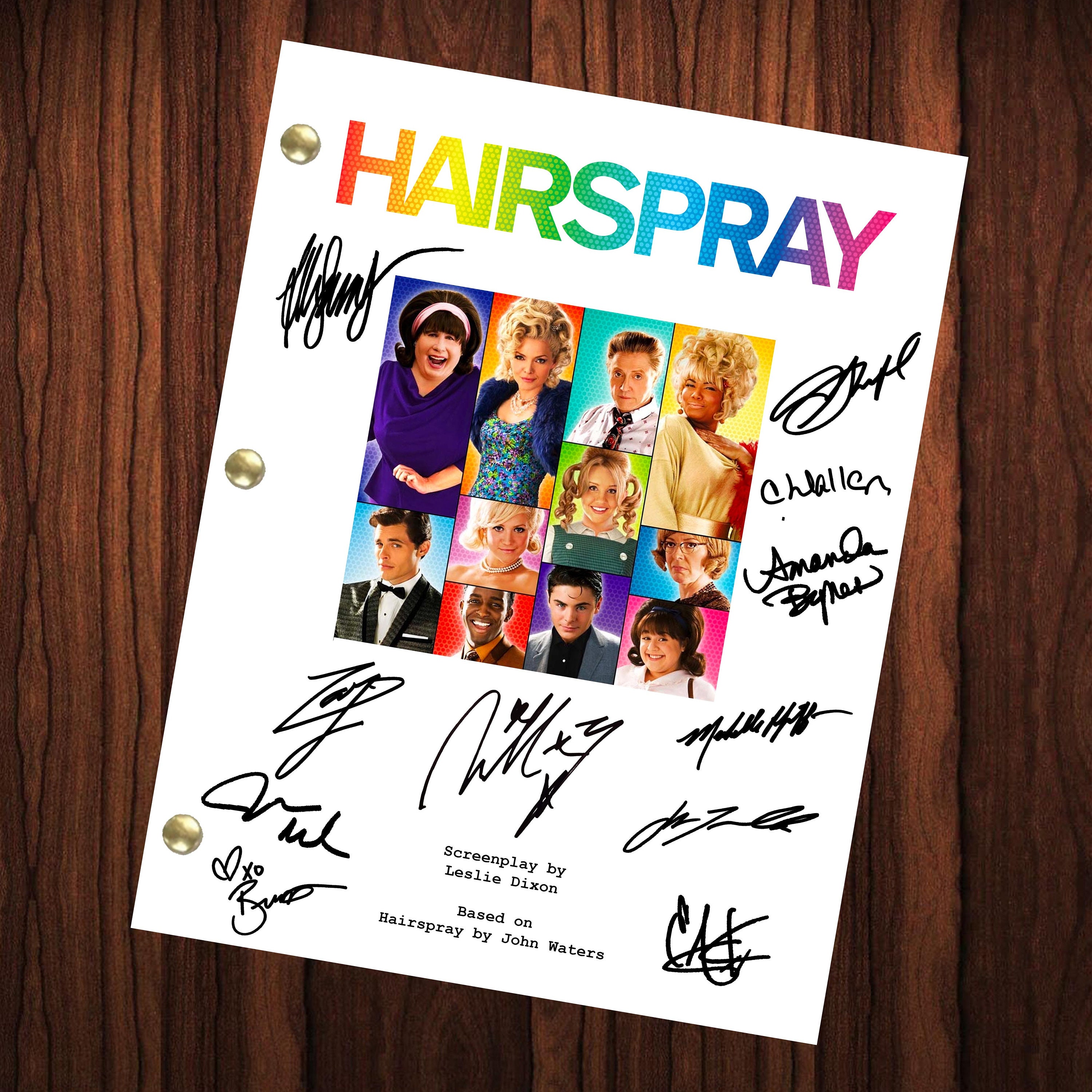 Hairspray Movie Signed Autographed Reprint Script Full Screenplay Broadway Musical