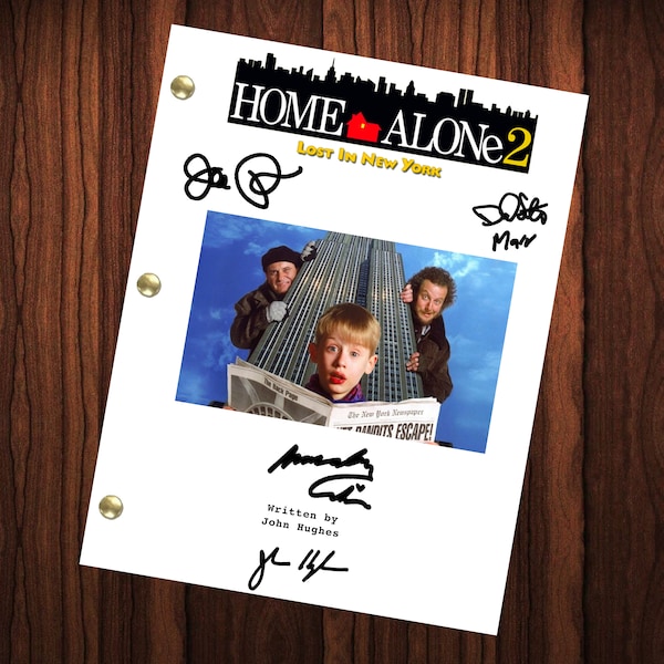 Home Alone 2 Lost In New York Signed Autographed Script Full Screenplay Full Script Reprint Macaulay Culkin