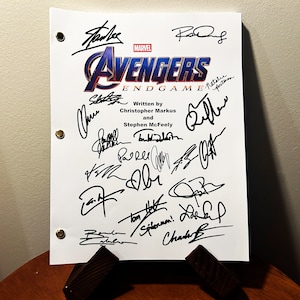 Avengers Endgame Signed Autographed Script Full Screenplay Full Script Reprint Iron Man Captain America Stan Lee Chris Hemsworth Thor