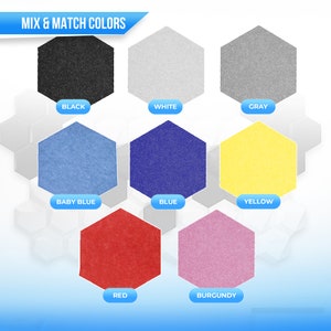 ArrowzoomUSA Hand Crafted Hexagon Felt Wall Stickers Pin Board Photo Display DIY Art Design Tile  Decor Home Decoration Sound Panels AZ1224