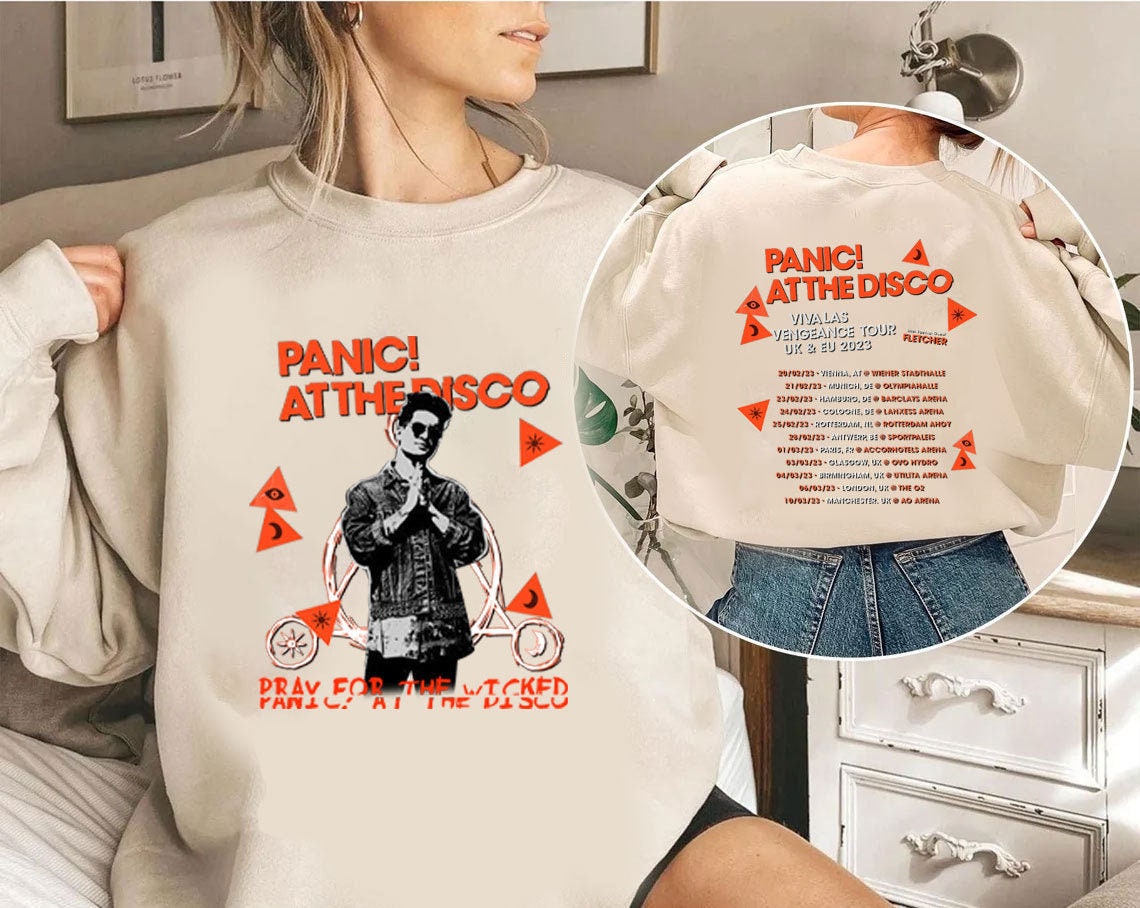 Discover Panic At The Disco Tour 2023 Shirt, Viva Las Vengeance Tour Shirt, Panic at the Disco tour 2023 Gift