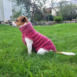 100% Merino Fleece Wool, Dog sweater, jacket, vest, hoodie. Super soft. XXS-XL