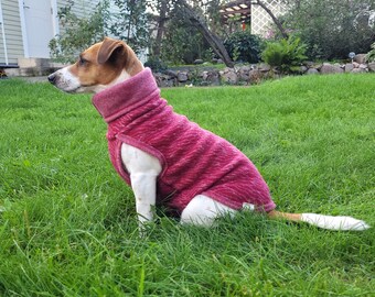 100% Merino Fleece Wool, Dog sweater, jacket, vest, hoodie. Super soft. XXS-XL