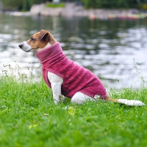 100% Merino Fleece Wool, Dog sweater, jacket, vest, hoodie. Super soft. XXS-XL image 1