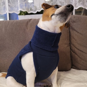 Merino wool Dog Fleece, jacket, vest, soft and warm. XXS-XL image 2