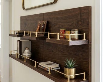 Brass Gallery Rails, Customizable Brass Tipping Rail, Home Improvement