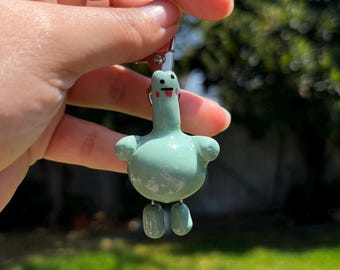 Handmade Forg the Frog Keychain | Water Bottle | Clay Charm | Bag Charm