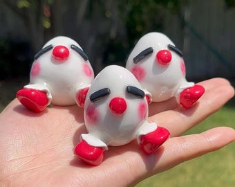 Handmade Egg Pals | Desk Friend | Office Decor | Travel Pal | Clay Figurine