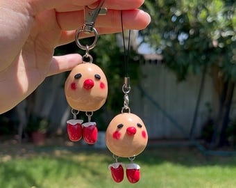 Handmade Soft Boiled Ramen Egg Keychain | Water Bottle | Clay Charm | Bag Charm