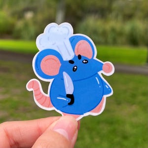 Handmade Sticker Angry Chef Ratatouille Mouse | Laptop Decal | Water Bottle Sticker