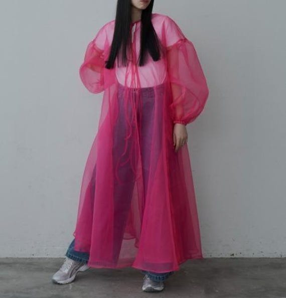 open lace back dress Women's Handpainted Organza Cover Up | Kultura Filipino – Kultura Filipino main image 1