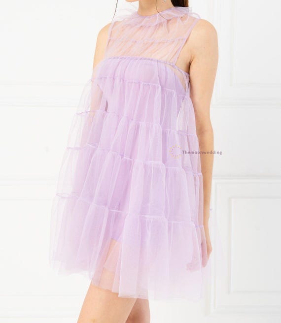 Fluffy Tulle Mini Dress,see Through Dress,sheer Dress,beach Dress, Dress,festival  Dress,high Fashion Dress, Futuristic, Cocktail Party Dress - Etsy Sweden