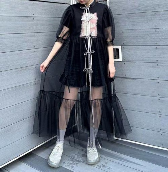 Tulle Layer Dress ribbon tie See Through Dress, Sheer Dress, Beach Dress, Festival Dress, High Fashion Dress,Futuristic,Cocktail Party Dress Tulle Layer Dress ribbon tie See Through Dress, Sheer Dress, Beach Dress, Festival Dress, High Fashion Dress,Futuristic,Cocktail Party Dress