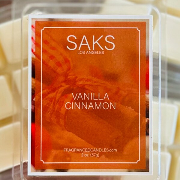 CINNAMON scented soy wax melt fragrance tarts for home office bedroom living room decor