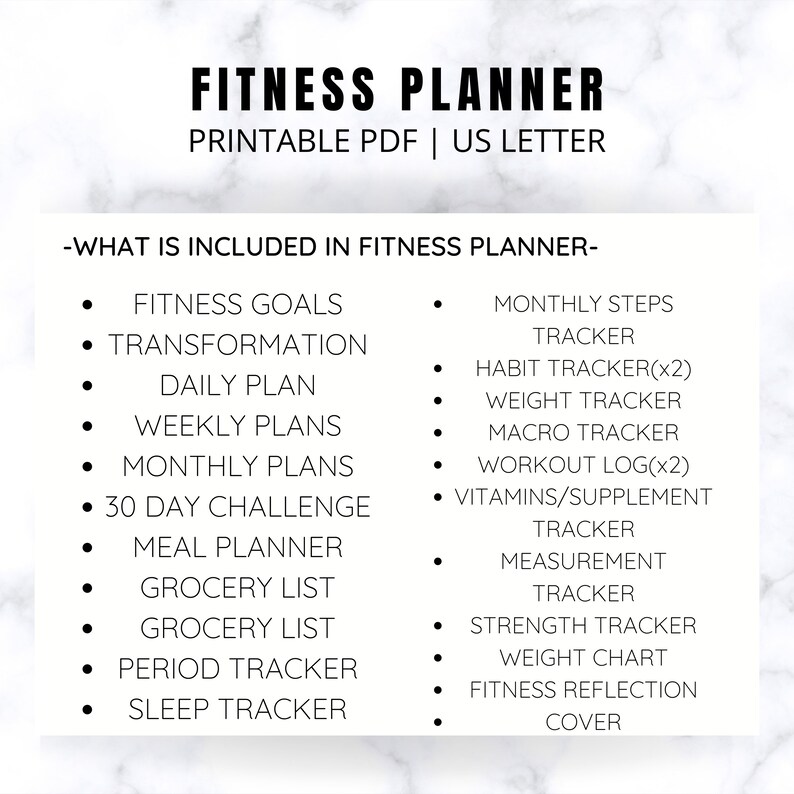 Workout Chart Workout Poster Workout Poster for Home Gym - Etsy