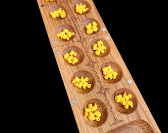 Deluxe Mancala - Magnetic Storage - Duck Stones - American Hardwood - Made in Texas