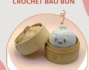 Patrón digital de crochet de moño bao