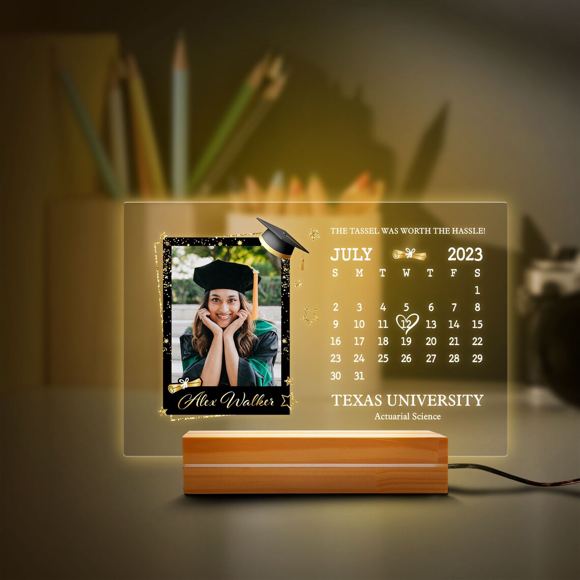 Personalized Graduation Gift Photo Graduation Night Light 3D Etsy