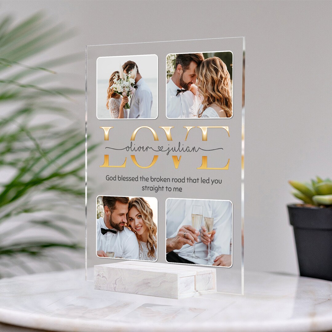Custom Acrylic Plaque Personalized Photo Plaque Wedding Etsy