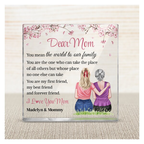 Personalized To My Daughter Heart Acrylic Plaque - Gift Idea For Daughter - Whenever You Feel Overwhelmed Remember