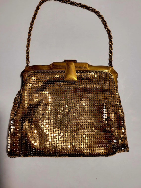 Vintage 1930's Gold Mesh Purse, Whiting & Davis - image 3