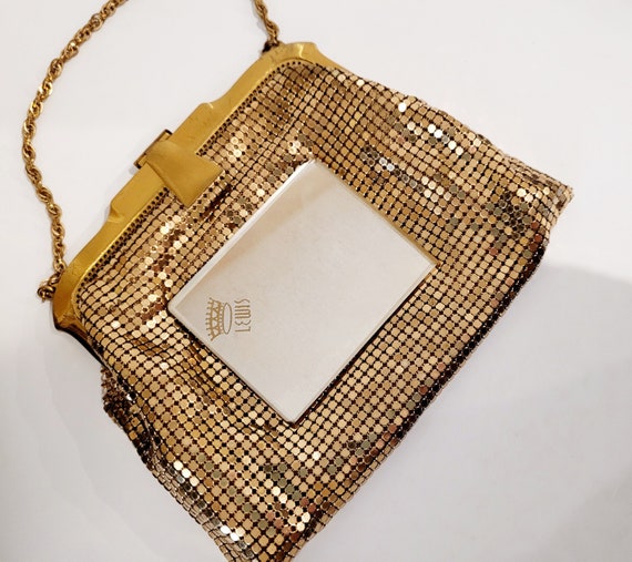 Vintage 1930's Gold Mesh Purse, Whiting & Davis - image 1