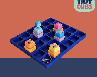 Fidget toy storage tray for clicking fidget toy series collectibles