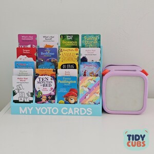 Yoto Card Storage Stand for Audio Cards Display - Personalised Organizer & Kids Toy Accessory Holder gift for Children Nursery Decor