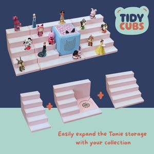 Modular TonieBox Docking Station figure shelf Tonie holder Toniesbox stand kids room decor nursery toy storage Tonies organiser shelves