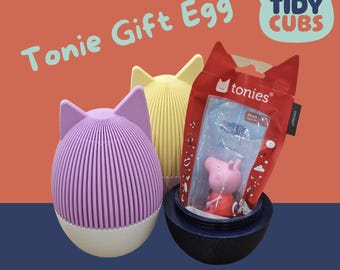 Tonie Figure Gift Egg Portable Storage Case Holder for Toddler Birthday & Easter Toy Organization for Kids