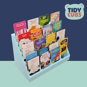 Yoto Card Storage Stand for Audio Cards keeps your little one’s audio story collection tidy with this Yoto card library storage stand, perfectly sized for audio cards like the ones shown in the image.