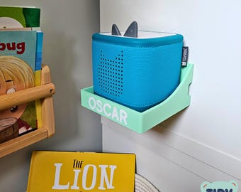Toniebox 2 wall mount charging station dock for toniebox personalised toy shelf kids room decor nursery storage tonie shelf wall decor