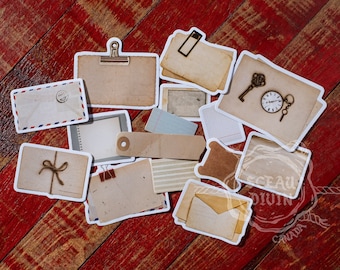 Junk Journal Memo Stickers • Bullet journal • Bookmark • Notebook • Planner stickers • Back to school • Calendar • Notepad • Ephemera • Memo