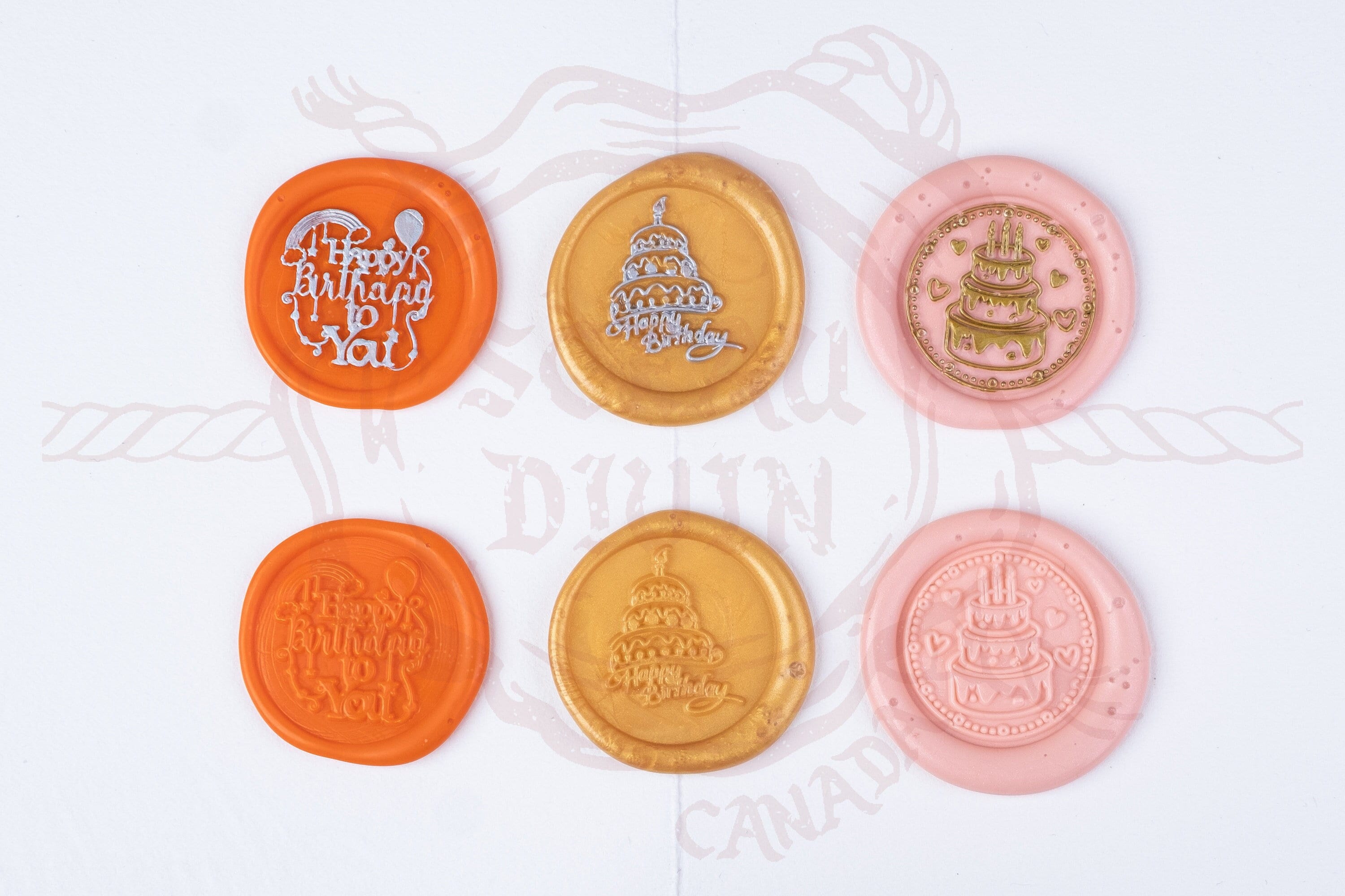 Happy Birthday Wax Seal Stamp * Stickers * Candles * Baby