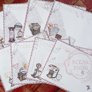Ensemble d'enveloppes pour journaux indésirables • Cartes postales • Enveloppes • Journal • Voyage • Rétro • Journal indésirable • Éphémères • Lettres • Lot • Journal de voyage