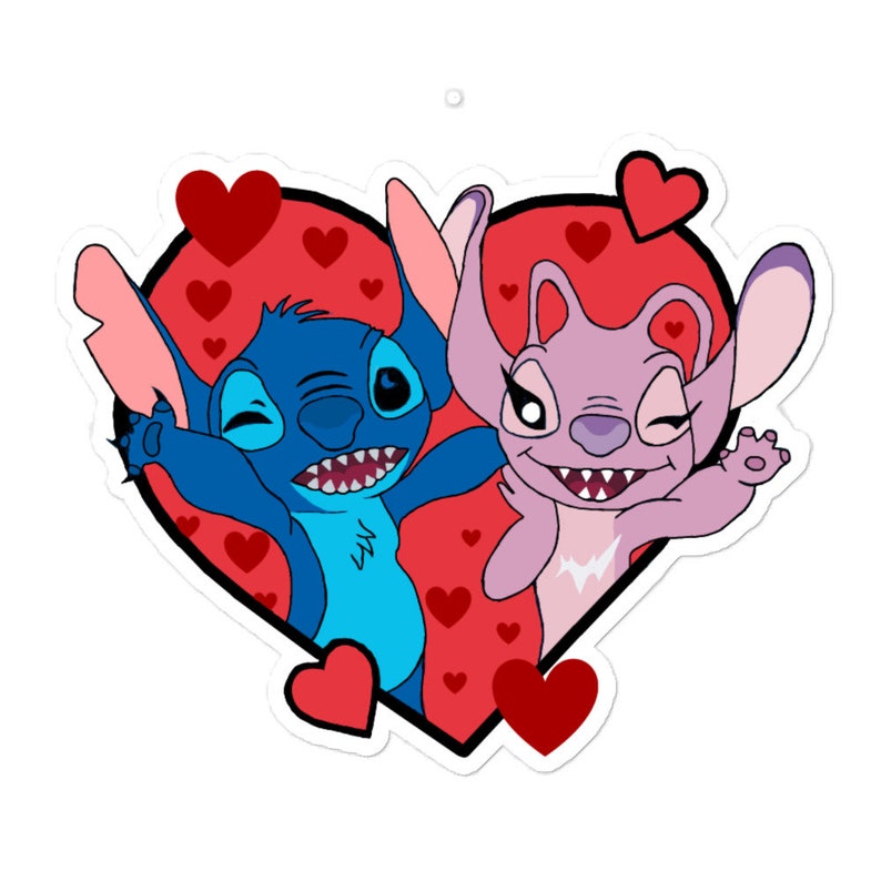 Stitch and Angel Sticker Etsy