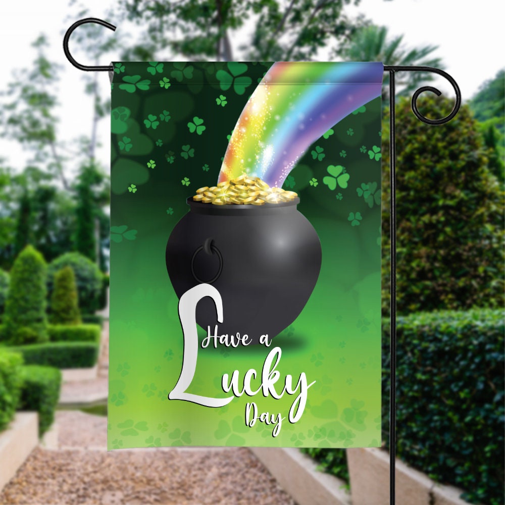 Discover Happy St Patrick's Day Garden Flag, Shamrock Flag, Lucky Flag