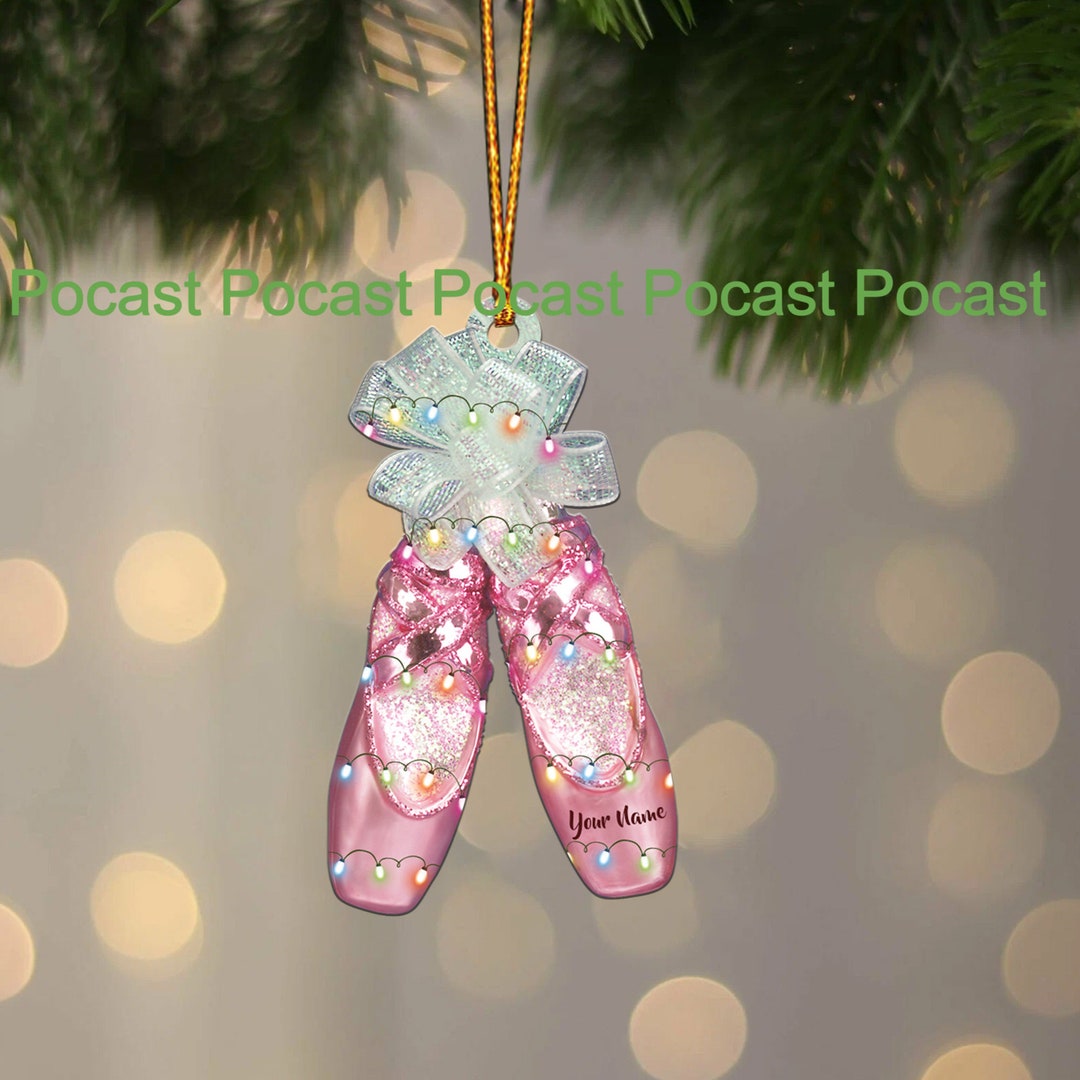 Ballet Shoes Christmas Ornament, Ballet Ornament, Ballet Shoes