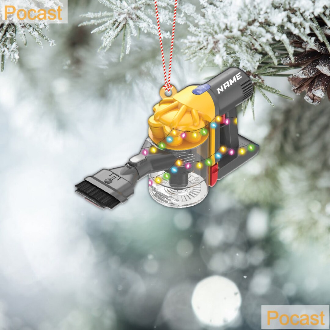 Handheld Vacuum Cleaner Christmas Ornament, Robotic Vacuum Cleaner
