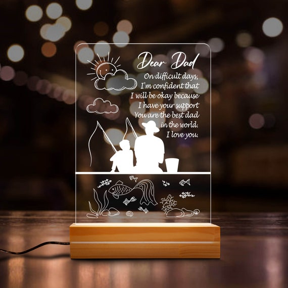 Dear Dad On Difficult Days I'm Confident That I Will Be Okay Night Light - Dad  Night Light Gifts